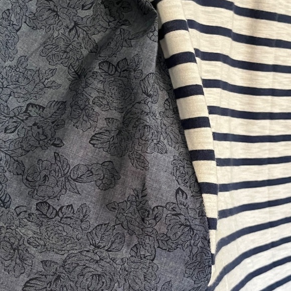 Chicos Women Shirt Size XL Blue Striped Coastal Preppy Mature Old Money Classic - Picture 5 of 14